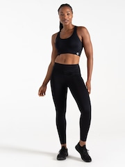 Schwarz - Dare 2b Don't Sweat It II Nahtloser Sport-BH mit mittlerer Stützkraft - Bild 2 von 8