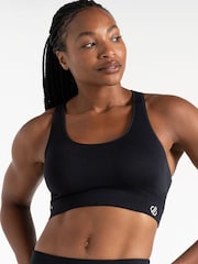 Schwarz - Dare 2b Don't Sweat It II Nahtloser Sport-BH mit mittlerer Stützkraft - Bild 4 von 8