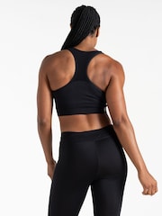 Schwarz - Dare 2b Don't Sweat It II Nahtloser Sport-BH mit mittlerer Stützkraft - Bild 5 von 8