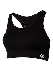 Schwarz - Dare 2b Don't Sweat It II Nahtloser Sport-BH mit mittlerer Stützkraft - Bild 7 von 8