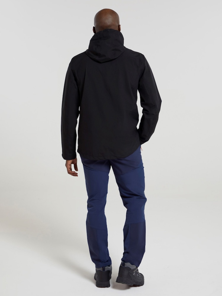 Mountain Warehouse Black Covert Mens Lightweight, Waterproof Outdoor Jacket - Image 2 of 4