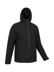 Mountain Warehouse Black Covert Mens Lightweight, Waterproof Outdoor Jacket - Image 3 of 4