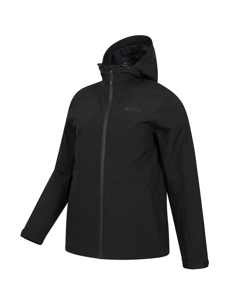 Mountain Warehouse Black Covert Mens Lightweight, Waterproof Outdoor Jacket - Image 4 of 4