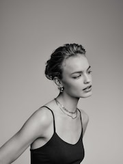 The Set White/Black 5 Pack Thin Strap Vest Tops - Image 4 of 8