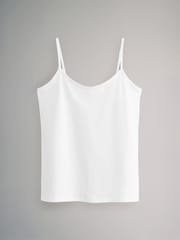 The Set White/Black 5 Pack Thin Strap Vest Tops - Image 7 of 8