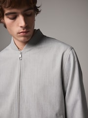 Light Grey Smart Bomber Jacket - Image 4 of 11