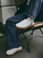 Cream Forever Comfort® Borg Sling Back Buckle Mules - Image 1 of 9