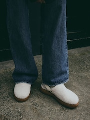 Cream Forever Comfort® Borg Sling Back Buckle Mules - Image 3 of 9