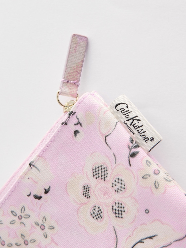 Cath Kidston Pink Floral Zip-Up 100% Cotton Purse - Image 5 of 5