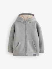 Charcoal Grey Fleece Lined Zip Through Hoodie (3-16yrs) - Image 2 of 5