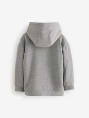 Charcoal Grey Fleece Lined Zip Through Hoodie (3-16yrs) - Image 3 of 5