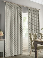 Sophie Allport Blue Poppies Made to Measure 100% Cotton Curtains - Image 2 of 6