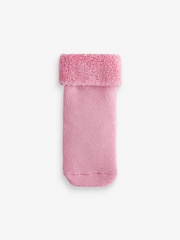 Light Pink Towelling Character Socks 4 Pack (0mths-2yrs) - Image 2 of 5
