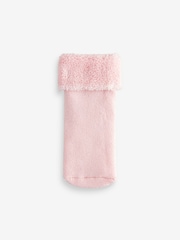 Light Pink Towelling Character Socks 4 Pack (0mths-2yrs) - Image 3 of 5