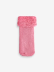 Light Pink Towelling Character Socks 4 Pack (0mths-2yrs) - Image 4 of 5