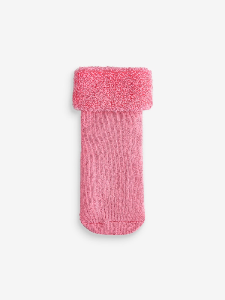Jasnoróżowy - 4 pary skarpetek frotte z motywem postaci w opakowaniu zbiorczym (0 miesięcy – 2 lata) - Image 4 of 5