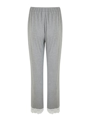 Pour Moi Grey & White Sofa Loves Lace Soft Jersey Pyjama Bottoms - Image 5 of 5