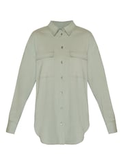 Sweaty Betty Savannah Green Summer Stretch Linen Utility Shirt - Image 8 of 8