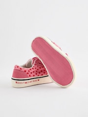 Pink Heart Touch Fasten Strap Printed Trainers - Image 5 of 6