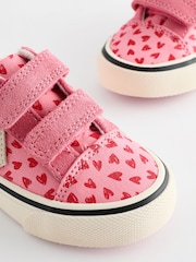 Pink Heart Touch Fasten Strap Printed Trainers - Image 6 of 6
