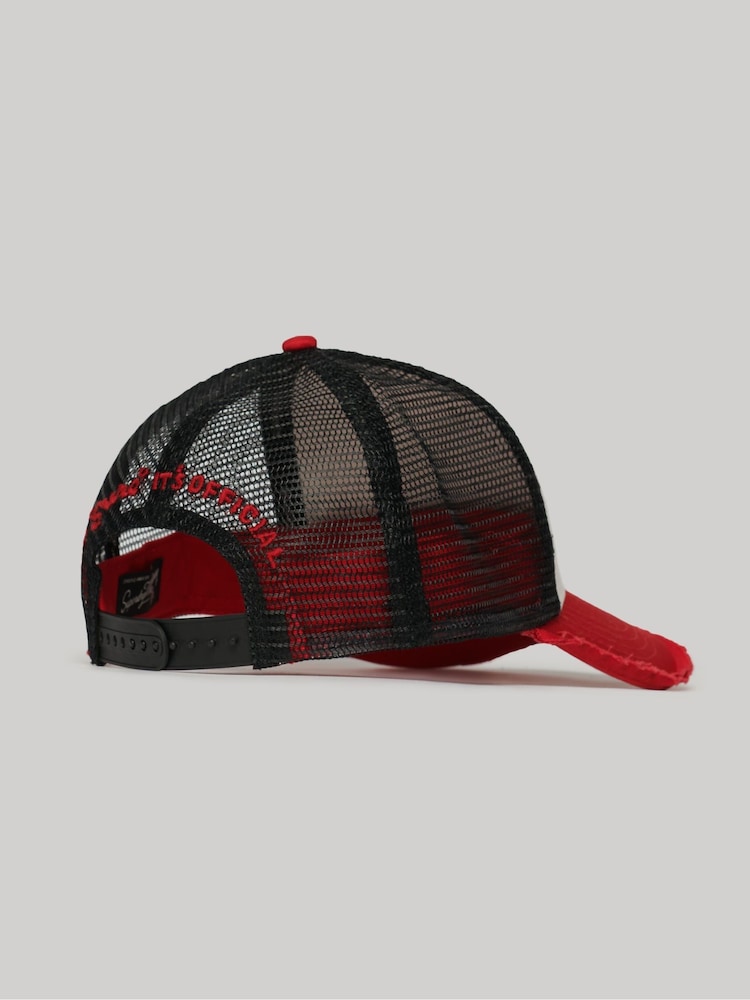 SUPERDRY Red SUPERDRY Mesh Trucker Cap - Image 2 of 4