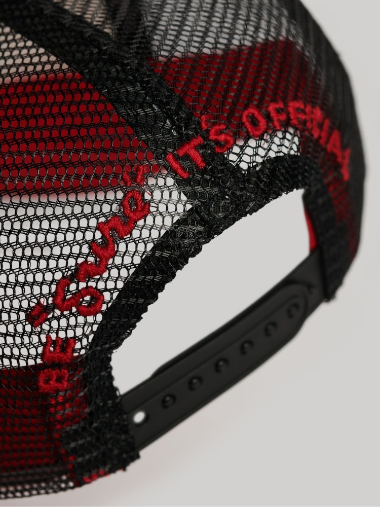 SUPERDRY Red SUPERDRY Mesh Trucker Cap - Image 4 of 4