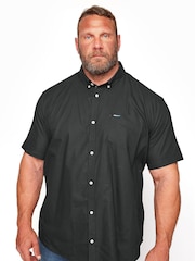 BadRhino Big & Tall Black Short Sleeve Oxford 100% Cotton Shirt - Image 1 of 3