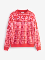 Red Fairisle Pattern Cosy Long Sleeve Pyjamas - Image 8 of 10
