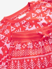 Red Fairisle Pattern Cosy Long Sleeve Pyjamas - Image 9 of 10