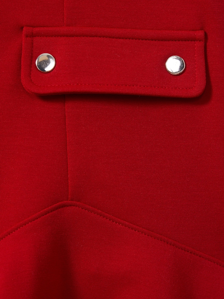 Reiss Red Fion 4-9 yrs Fit-and-Flare Pocket Detail Dress - Image 5 of 5