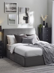 Julian Bowen Slate Grey Shoreditch End Lift Ottoman Storage Bed - Image 1 of 6
