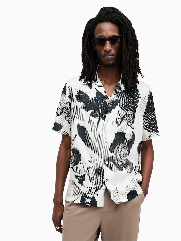 AllSaints White Frequency Shirt - Image 1 of 7
