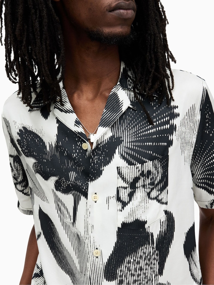 AllSaints White Frequency Shirt - Image 2 of 7