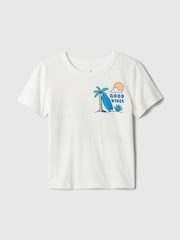 Gap White Palm Tree Graphic Short Sleeve Crew Neck Baby T-Shirt (Newborn-5yrs) - Image 1 of 2