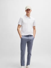 BOSS Blue Slim Fit Stretch Cotton Trousers - Image 1 of 5