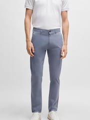 BOSS Blue Slim Fit Stretch Cotton Trousers - Image 2 of 5