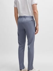 BOSS Blue Slim Fit Stretch Cotton Trousers - Image 3 of 5