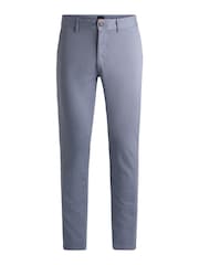 BOSS Blue Slim Fit Stretch Cotton Trousers - Image 5 of 5