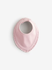 Pink Frill Baby Bibs 3 Pack - Image 4 of 6