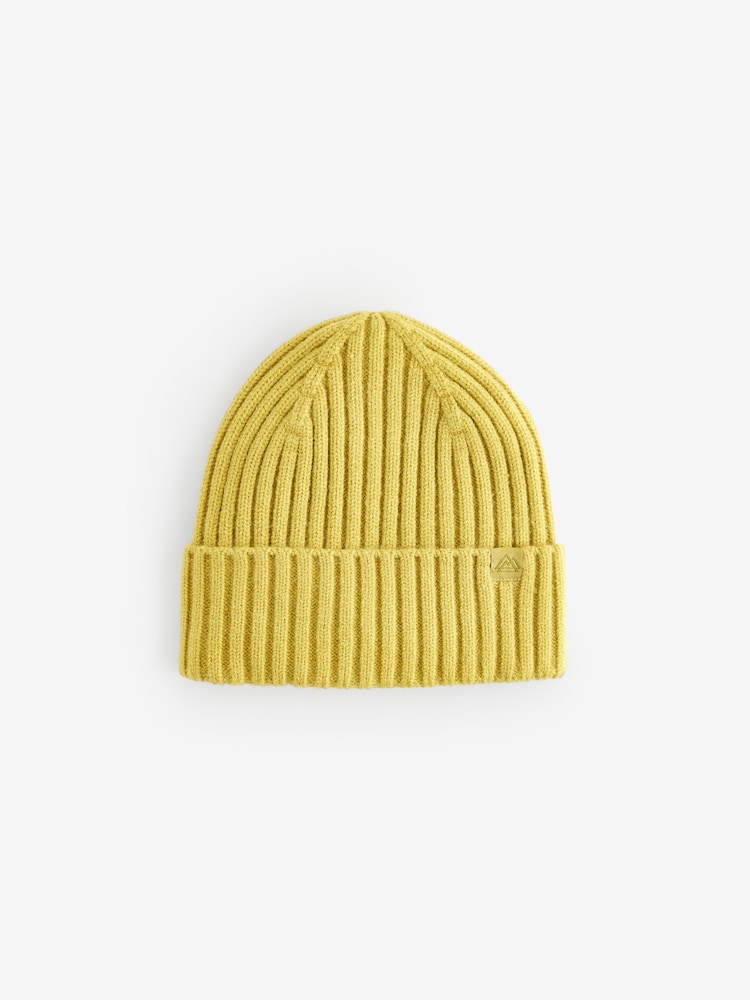 Citrine Yellow Knitted Beanie Hat (1-16yrs) - Image 1 of 2