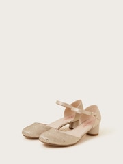 Monsoon Gold Diamanté Toe Heels - Image 1 of 3