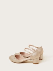 Monsoon Gold Diamanté Toe Heels - Image 2 of 3