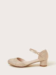 Monsoon Gold Diamanté Toe Heels - Image 3 of 3