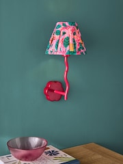 Lucy Tiffney Red/Orange Wiggle Wall Lamp - Image 2 of 5