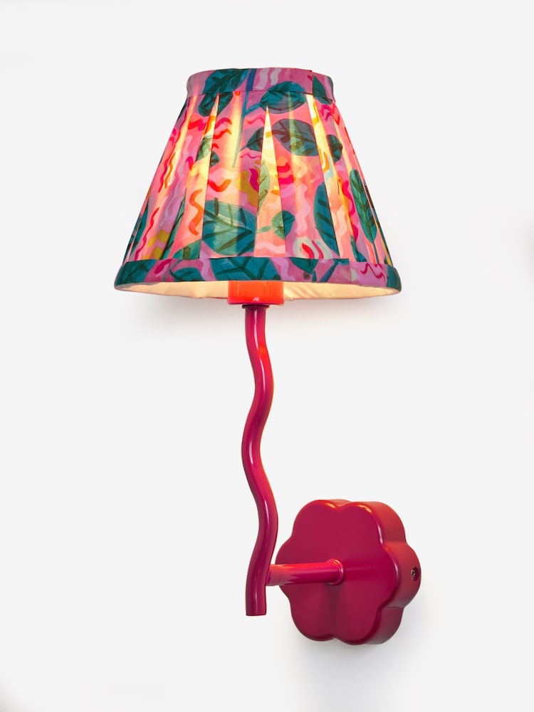 Lucy Tiffney Red/Orange Wiggle Wall Lamp - Image 5 of 5