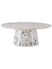 Interiors by Premier White Speckled Cake Stand - Image 2 of 4