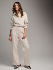 The Set Taupe Brown/Cream 2 Pack Half Zip Funnel Neck Sweatshirts - Image 3 of 9