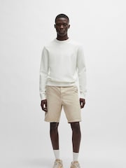 BOSS Cream Cashmere Blend Logo Patch Jumper - Image 1 of 4