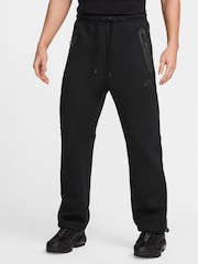 Nike Black Tech Fleece Open Hem Joggers - Image 1 of 3