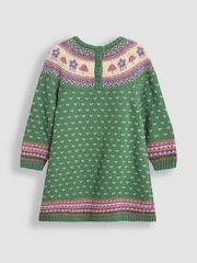 JoJo Maman Bébé Green Toadstool FairIsle Pattern Knitted Dress - Image 2 of 3